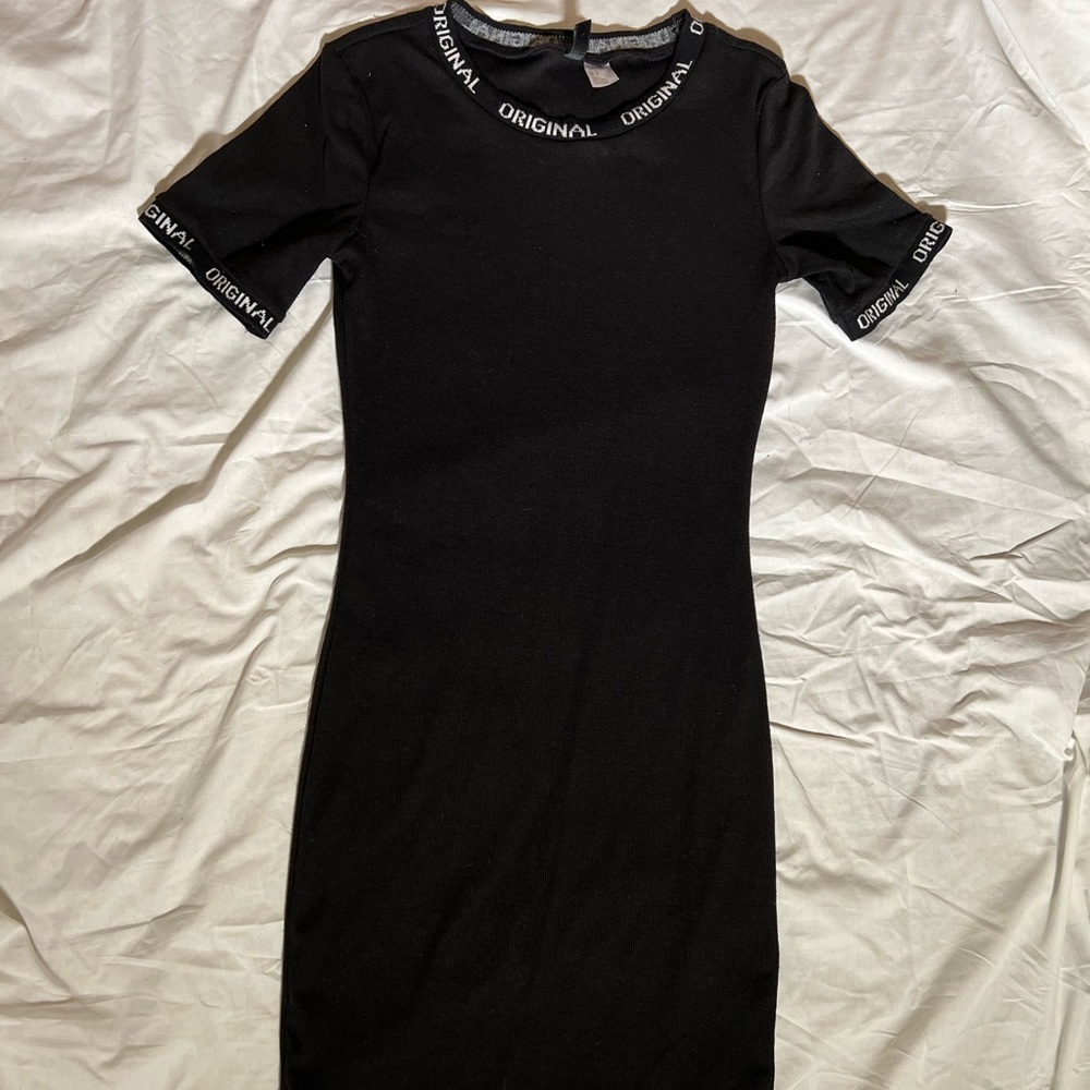 H&M black T shirt mini dress